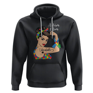 Autism Mom Hoodie Unbreakable Woman TS01 Black Printyourwear