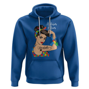 Autism Mom Hoodie Unbreakable Woman TS01 Royal Blue Printyourwear