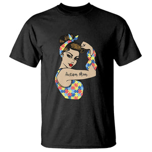 Autism Mom T Shirt Strong Woman Understand Love Support TS01 Black Printyourwear