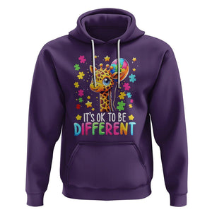 Autism Month Hoodie It's Ok To Be Different Cute Jigsaw Puzzle Balloon TS01 Purple Printyourwear