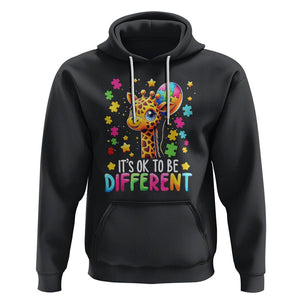 Autism Month Hoodie It's Ok To Be Different Cute Jigsaw Puzzle Balloon TS01 Black Printyourwear