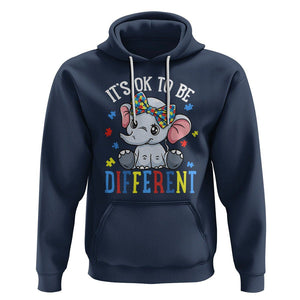 Autism Month Hoodie It's Okay To Be Different Elephant TS01 Navy Printyourwear