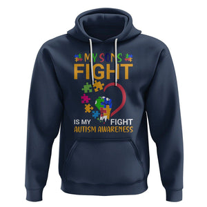 Autism Parents Hoodie My Son Fight is My Fight Jigsaw Puzzle TS01 Navy Printyourwear