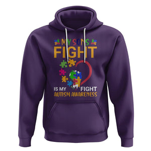 Autism Parents Hoodie My Son Fight is My Fight Jigsaw Puzzle TS01 Purple Printyourwear