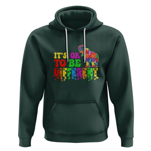 Autism Speaks Hoodie It's Okay To Be Different Elephant TS01 Dark Forest Green Printyourwear