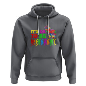 Autism Speaks Hoodie It's Okay To Be Different Elephant TS01 Charcoal Printyourwear