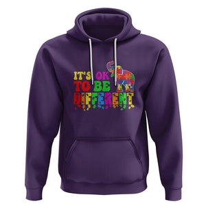 Autism Speaks Hoodie It's Okay To Be Different Elephant TS01 Purple Printyourwear