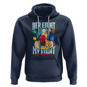 Autism Support Hoodie Her Fight is My Fight Autistic Warriors TS01 Navy Printyourwear