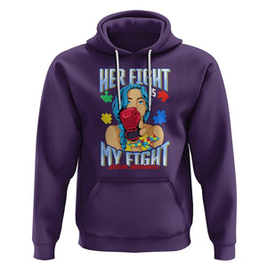 Autism Support Hoodie Her Fight is My Fight Autistic Warriors TS01 Purple Printyourwear