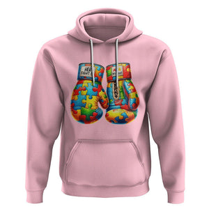 Autism Support Hoodie Her Fight is My Fight Jigsaw Puzzle Boxing Gloves TS01 Light Pink Printyourwear