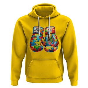 Autism Support Hoodie Her Fight is My Fight Jigsaw Puzzle Boxing Gloves TS01 Daisy Printyourwear