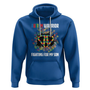 Autism Warrior Fighting For My Son Mom Dad Parents Hoodie TS09 Royal Blue Printyourwear