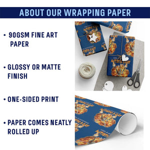 Autistic And Gay Skeleton Explosion Wrapping Paper Roll TS10 Print Your Wear
