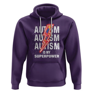 Autistic Hoodie Autism Is My Super Power Brain Superhero TS09 Purple Printyourwear