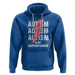 Autistic Hoodie Autism Is My Super Power Brain Superhero TS09 Royal Blue Printyourwear