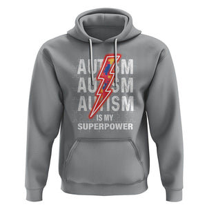 Autistic Hoodie Autism Is My Super Power Brain Superhero TS09 Sport Gray Printyourwear