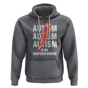 Autistic Hoodie Autism Is My Super Power Brain Superhero TS09 Charcoal Printyourwear