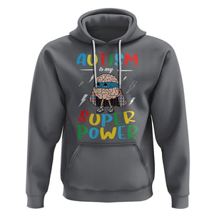 Autistic Hoodie Autism Is My Super Power Superhero TS09 Charcoal Printyourwear