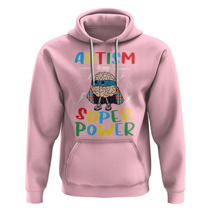 Autistic Hoodie Autism Is My Super Power Superhero TS09 Light Pink Printyourwear