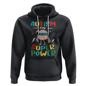 Autistic Hoodie Autism Is My Super Power Superhero TS09 Black Printyourwear