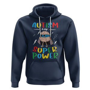 Autistic Hoodie Autism Is My Super Power Superhero TS09 Navy Printyourwear