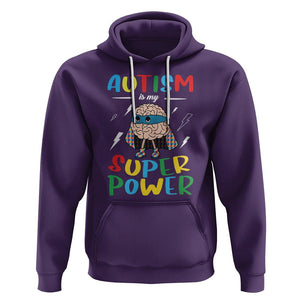 Autistic Hoodie Autism Is My Super Power Superhero TS09 Purple Printyourwear