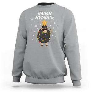 Baaah Humbug Funny Sheep Anti Christmas Lights Sweatshirt TS09 Printyourwear