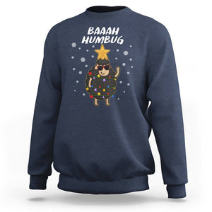 Baaah Humbug Funny Sheep Anti Christmas Lights Sweatshirt TS09 Printyourwear