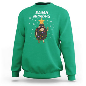 Baaah Humbug Funny Sheep Anti Christmas Lights Sweatshirt TS09 Printyourwear