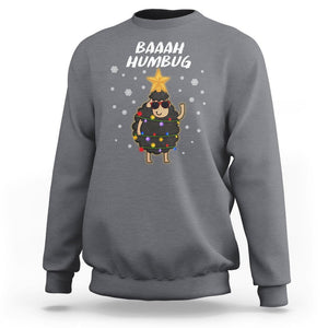 Baaah Humbug Funny Sheep Anti Christmas Lights Sweatshirt TS09 Violet Printyourwear