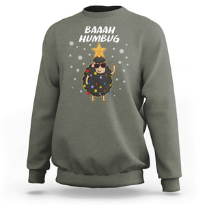 Baaah Humbug Funny Sheep Anti Christmas Lights Sweatshirt TS09 Printyourwear