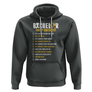 Bachelor Party Hoodie Bachelor Party Checklist Funny TS02 Dark Heather Printyourwear