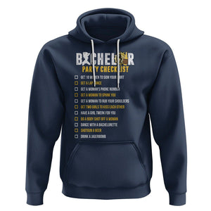 Bachelor Party Hoodie Bachelor Party Checklist Funny TS02 Navy Printyourwear