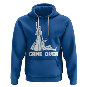 Bachelor Party Hoodie Game Over TS02 Royal Blue Printyourwear