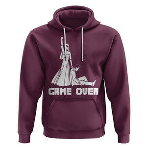 Bachelor Party Hoodie Game Over TS02 Maroon Printyourwear