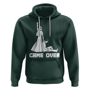 Bachelor Party Hoodie Game Over TS02 Dark Forest Green Printyourwear