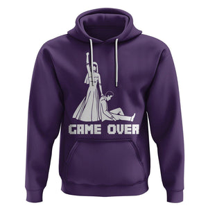 Bachelor Party Hoodie Game Over TS02 Purple Printyourwear