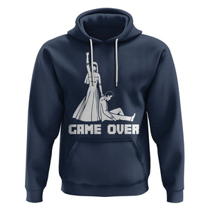 Bachelor Party Hoodie Game Over TS02 Navy Printyourwear