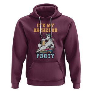 Bachelor Party Hoodie It's My Bachelor Party TS02 Maroon Printyourwear