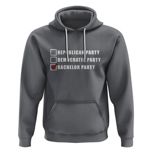 Bachelor Party Hoodie Not Republican Party Or Democratic Party It's Bachelor Party TS02 Charcoal Printyourwear