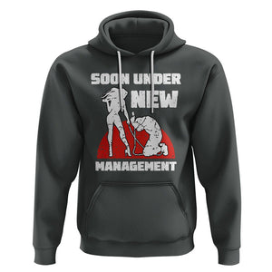 Bachelor Party Hoodie Soon Under New Management TS02 Dark Heather Printyourwear