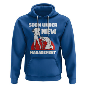 Bachelor Party Hoodie Soon Under New Management TS02 Royal Blue Printyourwear