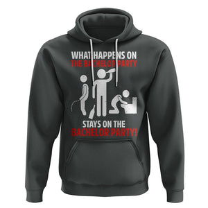 Bachelor Party Hoodie What Happens On The Bachelor Party Stays On The Bachelor Party TS02 Dark Heather Printyourwear