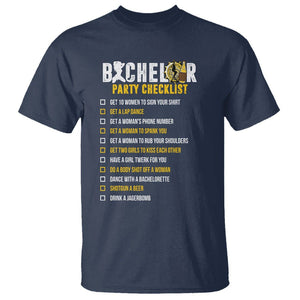 Bachelor Party T Shirt Bachelor Party Checklist Funny TS02 Navy Printyourwear