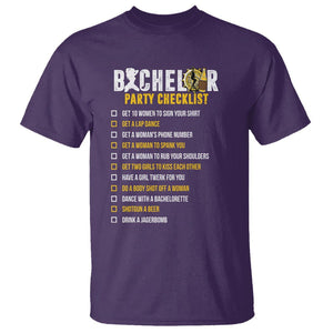 Bachelor Party T Shirt Bachelor Party Checklist Funny TS02 Purple Printyourwear