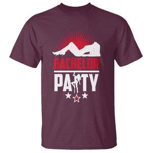 Bachelor Party T Shirt Bachelor Party TS02 Maroon Printyourwear