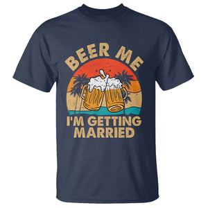 Bachelor Party T Shirt Beer Me I'm Getting Married TS02 Navy Printyourwear