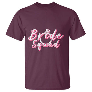 Bachelor Party T Shirt Bride Squad TS02 Maroon Printyourwear