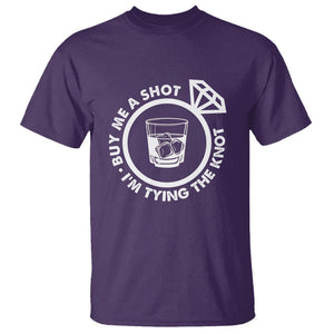 Bachelor Party T Shirt Buy Me A Shot I'm Tying The Knot TS02 Purple Printyourwear