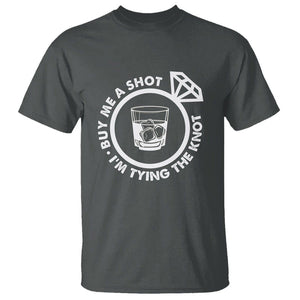 Bachelor Party T Shirt Buy Me A Shot I'm Tying The Knot TS02 Dark Heather Printyourwear